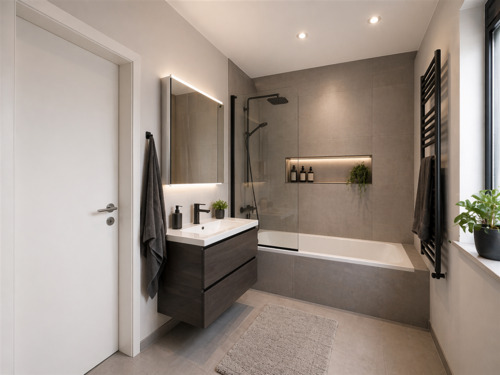 Badezimmer - virtually staged - 