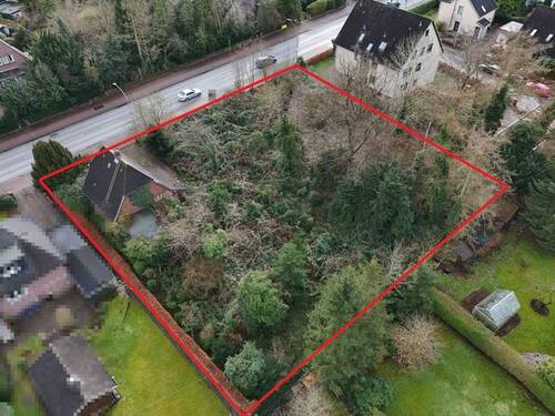 Bild 1 - Neubau von Reihenhäusern möglich! Exklusives Grundstück mit Altbestand in Norderstedt-Garstedt