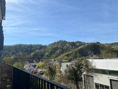 Aussicht Terrasse - Etagenwohnung mit 57,80 m&sup2; in Bullay zur Miete