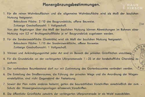 Auszug Bebauungsplan - 