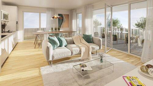 Wohnbeispiel Innenraumvisualisierung - Terrassenwohnung mit 77,90 m² in Bad Nauheim zum Kaufen
