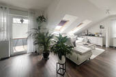 Balkon zwischen Küche und Wohnzimmer - Etagenwohnung mit 51,70 m&sup2; in Erfurt / Urbich zur Miete