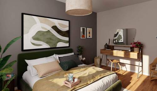 Helles und komfortables Schlafzimmer - 3 Zimmer Etagenwohnung in Berlin