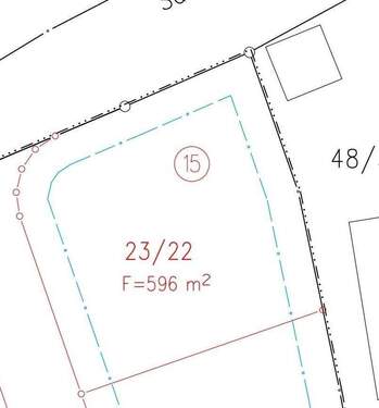 Ausschnitt vom Baugrundstück - 