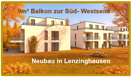 80m² Neubau- ETW. - NEUBAU- ETW mit 9m² Balkon zur Süd- Westeite in Lenzinghausen. Einzug ab Juni 26