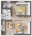 Grundriss - Bungalow mit 48,00 m&sup2; in Pritzwalk zum Kaufen