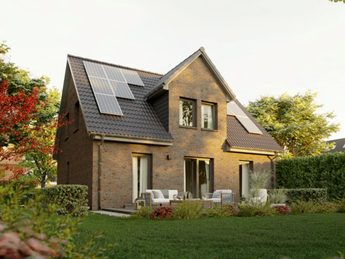 Gartenansicht Nordic 143 - Familienfreundlich wohnen: Nordic 143, Klinker inklusive, zum kleinen Preis