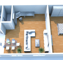 helle, moderne 2-Raum-DG-Wohnung mit offener Wohnküche, unbefristet vermietet - Waldheim