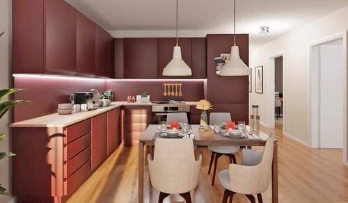 In der offenen Wohnküche bereiten Sie köstliche Ma - 