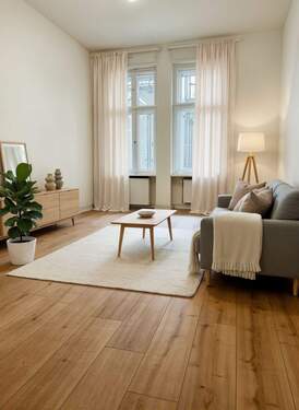 Wohnzimmer - (KI generiert) - 3 Zimmer Etagenwohnung in Berlin