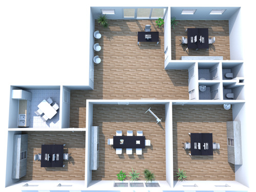 Grundriss 3.2.1-2.png - großzügige Büro-Praxisräume mit Fahrstuhl, Balkon und TG-Stellplätzen