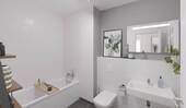 Ein Badezimmer inklusive Wanne - 