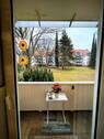 Blick vom Balkon - 3-Zimmer Wohnung mit Gartenanteil und Garage