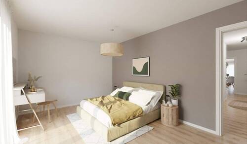 Helles und komfortables Schlafzimmer - 