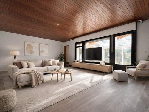 Wohnzimmer Visualisierungsbeispie - 5 Zimmer Einfamilienhaus in Laatzen