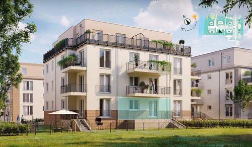 Ihre Wohnung markiert in der Außenansicht - 