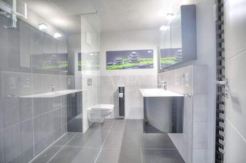 Badezimmer - Terrassenwohnung mit 58,00 m&sup2; in Leingarten zum Kaufen