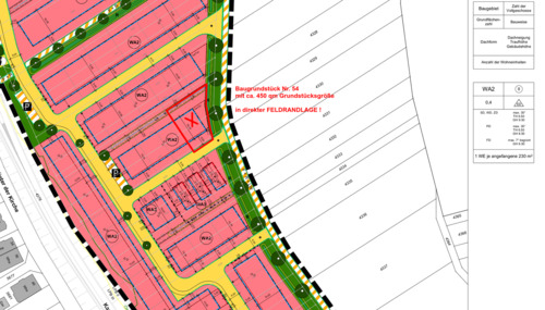 Ausschnitt Bebauungsplanentwurf - 