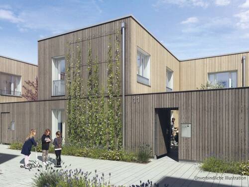 Unverbindliche Illustration der Reihenhäuser - 