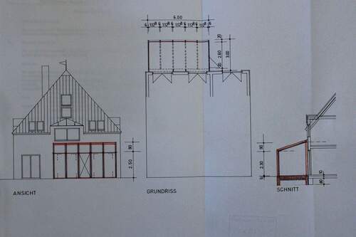 Schnitt mit Wintergarten - 