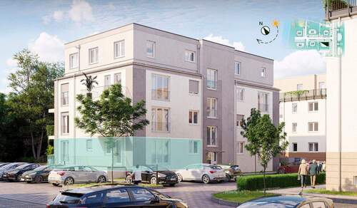 Ihre Wohnung markiert in der Außenansicht - 