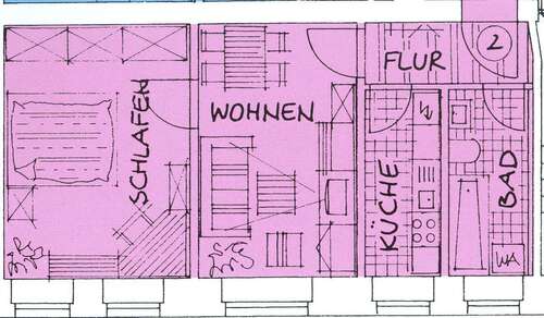 GRwe2 - 2 Zimmer Etagenwohnung zur Miete in Chemnitz
