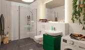 Badezimmer mit bodengleicher Dusche - 