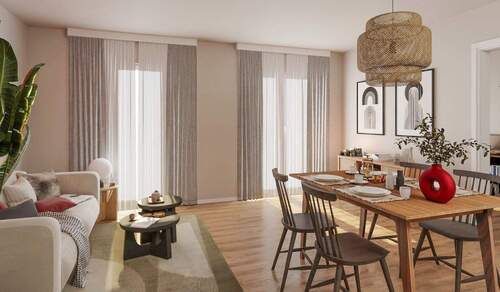 Offenes Wohnzimmer - 6 Zimmer Etagenwohnung zum Kaufen in Düsseldorf