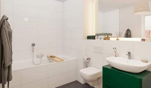 Zweites Badezimmer mit Badewanne - 