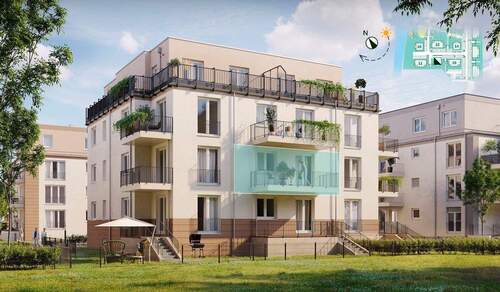 Ihre Wohnung markiert in der Außenansicht - 