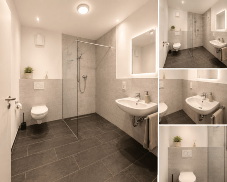 Moderne Badezimmer ohne Fenster - 
