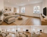 Modernes, helles Wohnzimmer - 