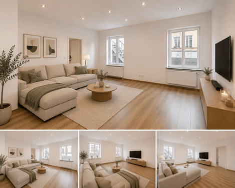 Modernes, helles Wohnzimmer - 