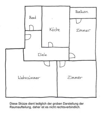 Skizze zur Raumaufteilung - 
