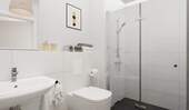 Ein zweites Badezimmer mit bodengleicher Dusche - 