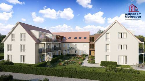 Blick in die grüne Mitte (unverbindliche Visualisi - 3 Zimmer Etagenwohnung zum Kaufen in Michelfeld