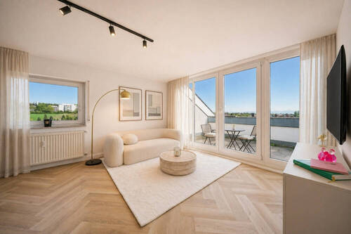 Wohnzimmer - 3 Zimmer Etagenwohnung in Friedrichshafen