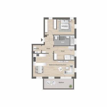 Wohnung4 - Etagenwohnung mit 80,10 m² in Erlangen zum Kaufen