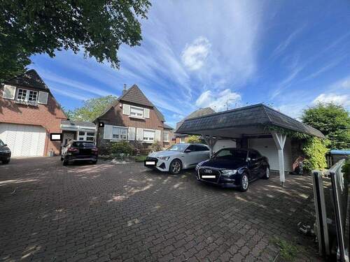1. Titelbild Außenansicht - 2 stilvolle Häuser - Wohnen Arbeiten + Wintergarten, Traumgarten, Garage, Doppelgarage + Carport