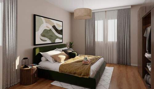 Gemütliches Schlafzimmer - 4-Zimmer-Eigentumswohnung mit Südbalkon, Abstellraum und Gäste-WC