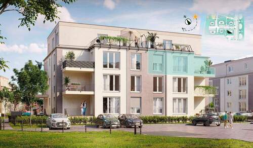 Ihre Wohnung markiert in der Außenansicht - 