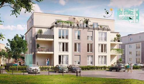 Ihre Wohnung markiert in der Außenansicht - 