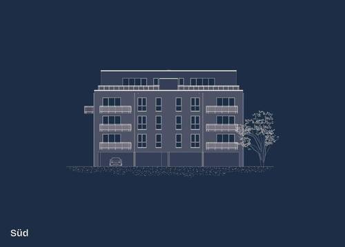 Ansicht Süd - Mehrfamilienhaus, Wohnhaus in Wolfenbüttel