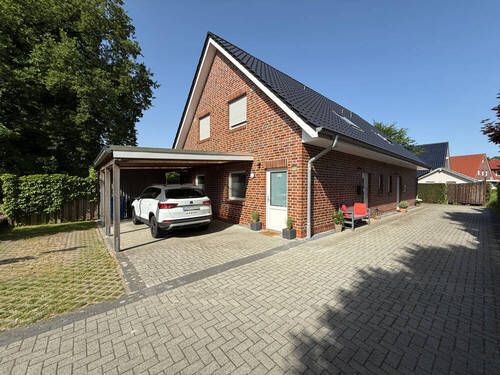 Außenbereich - Doppelhaushälfte mit 89,00 m&sup2; in Apen / Augustfehn zur Miete
