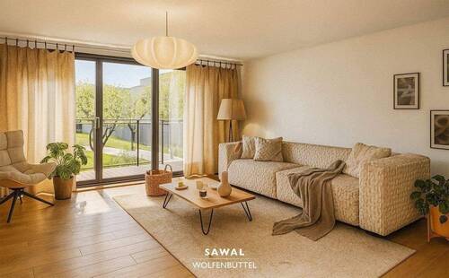 Wohnbereich (Visualisierung) - Ihr neues Zuhause in Bestlage: Attraktive 2-Zimmer-Wohnung – provisionsfrei