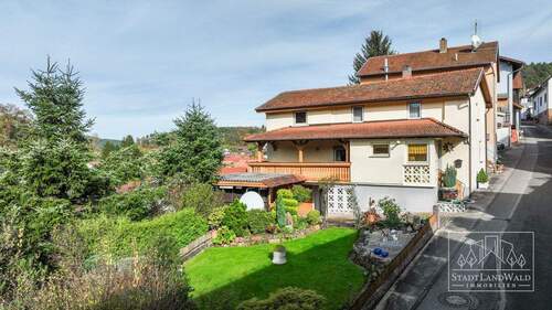 Hausansicht mit Garten - 