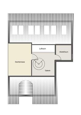 Galerie mit Dachterrasse - 