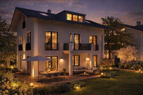 Nachtansicht - Südseite - 6 Zimmer Einfamilienhaus zum Kaufen in Prien