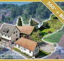 Großes Anwesen mit Pension, FeWos, vermietetem Fachwerkhaus, Scheune & Bachlauf in Erfweiler