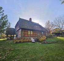 Weide, Wald und Wintergarten - Ein Traumhaus unterm Reetdach - Dobin am See Liessow